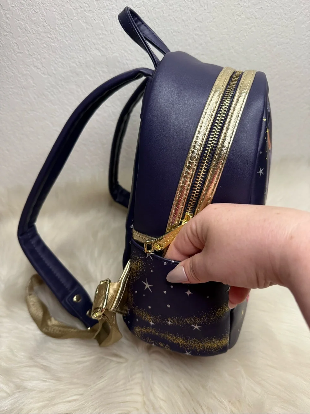 Loungefly Official Disney Parks Wish Asha and Star Mini Backpack